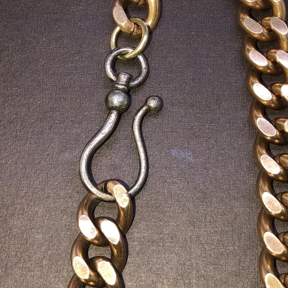 ♥️♥️♥️Vintage 333 8K Yellow Gold Filled Chunky Curb Chain Necklace 24” length - Picture 12 of 13